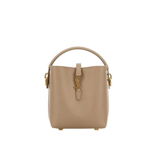 Saint Laurent Le 37 - Borsa a Secchiello in Pelle Beige
