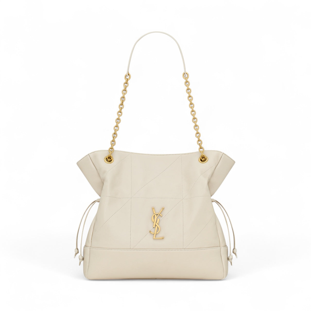 Saint Laurent Jamie Shopping Piccola - Pelle di Agnello Bianca