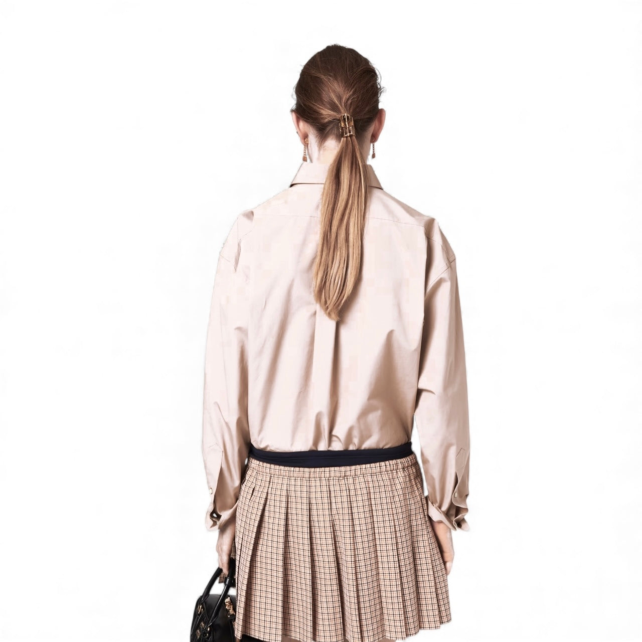 Camicia Miu Miu in popeline - Rosa cipria