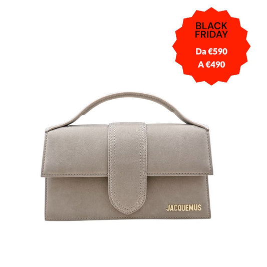 Jacquemus Le Grand Bambino in camoscio- Colore Tortora