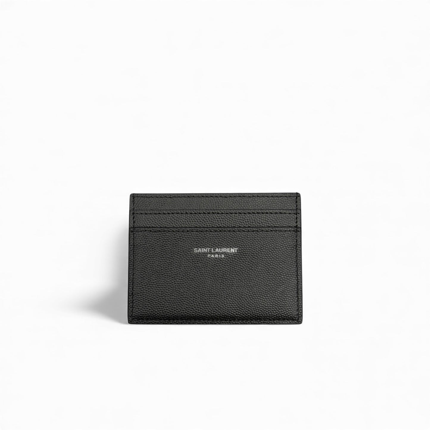 Saint Laurent Portacarte con logo argentato