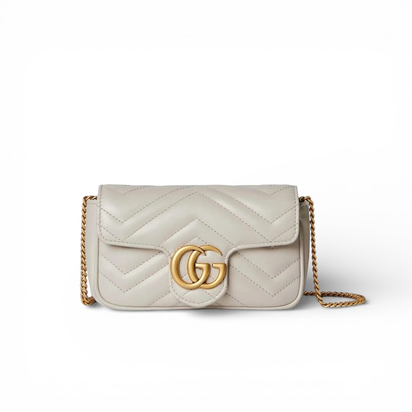 Gucci GG Mini Marmont Borsa a Spalla - Bianco