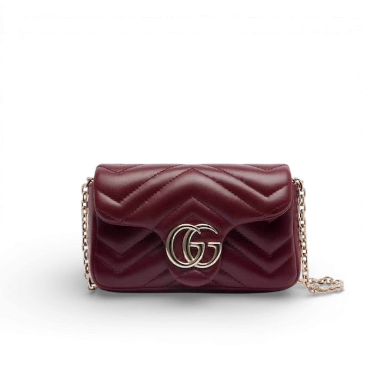 Gucci GG Mini Marmont Borsa a Spalla - Bordeaux
