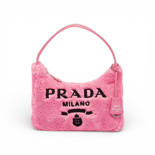 PRADA RE-EDITION 2000 TERRY MINI BAG PINK SHW