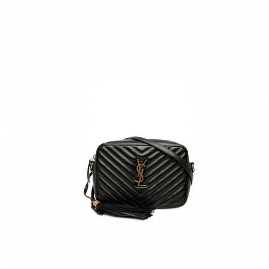 Saint Laurent LOU Camera Bag in Pelle Matelassé Nera
