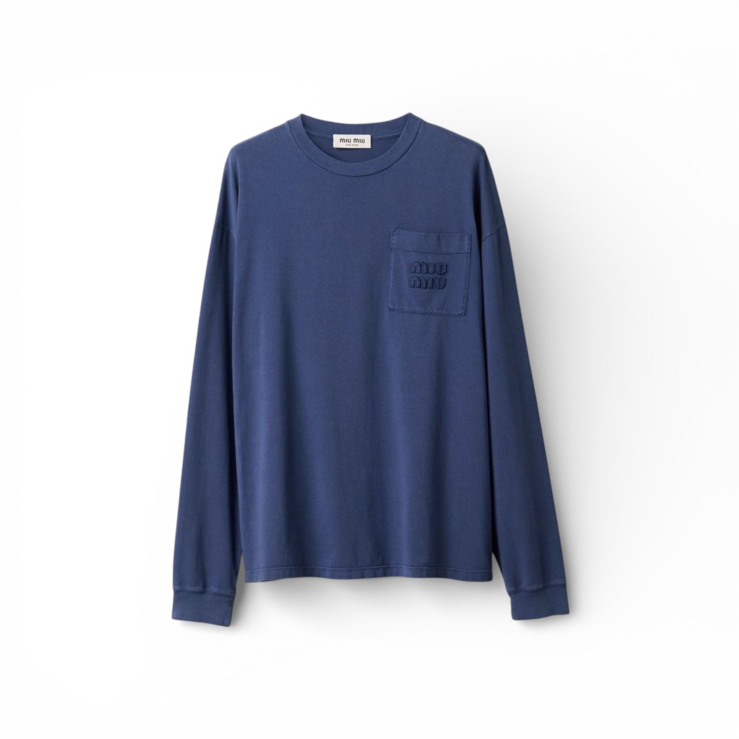 Miu Miu T-shirt maniche lunghe blue