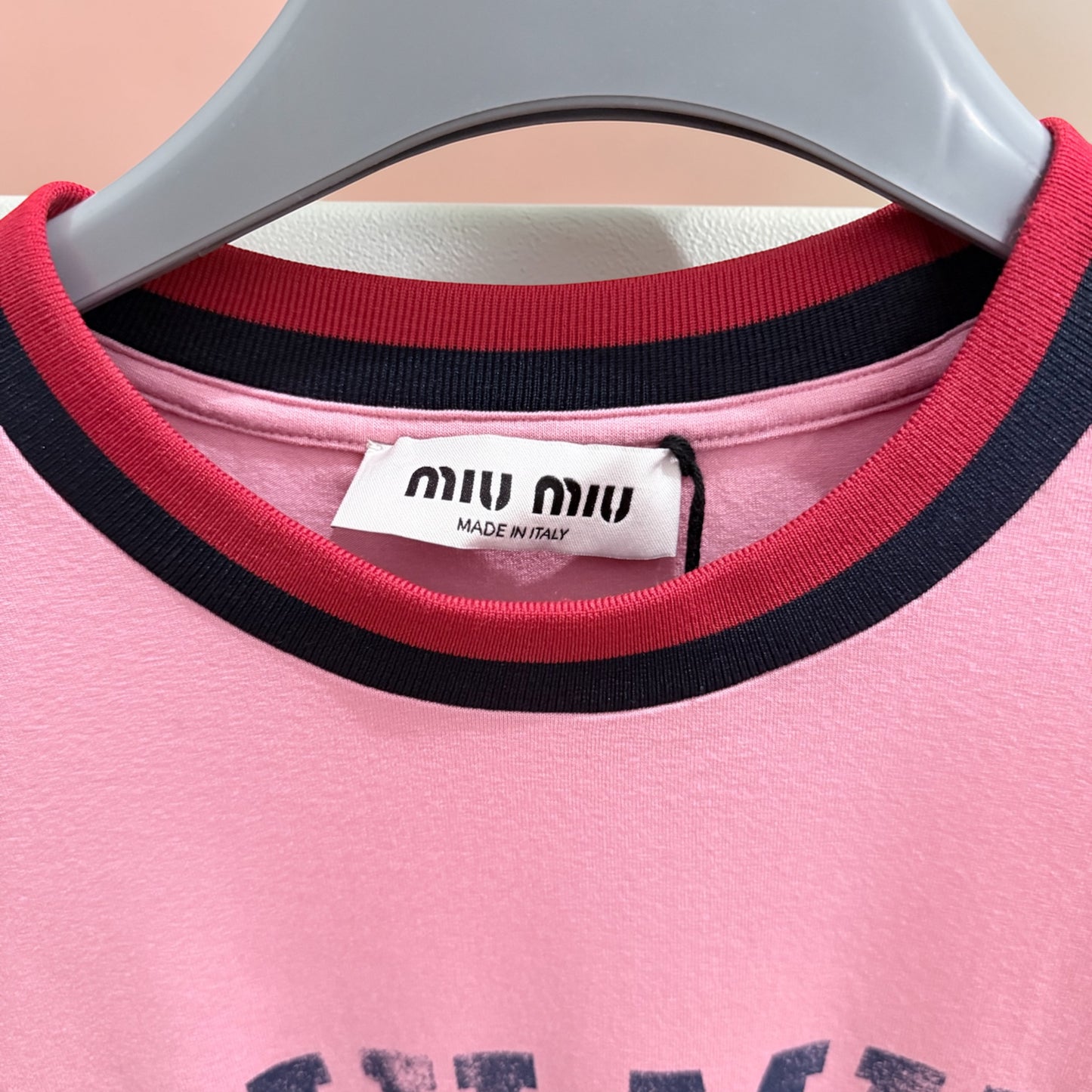 Miu Miu T-shirt Rosa "Miu Miu Club"