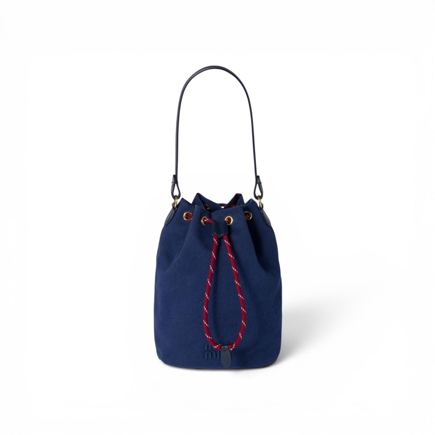 Miu Miu secchiello in canvas blu