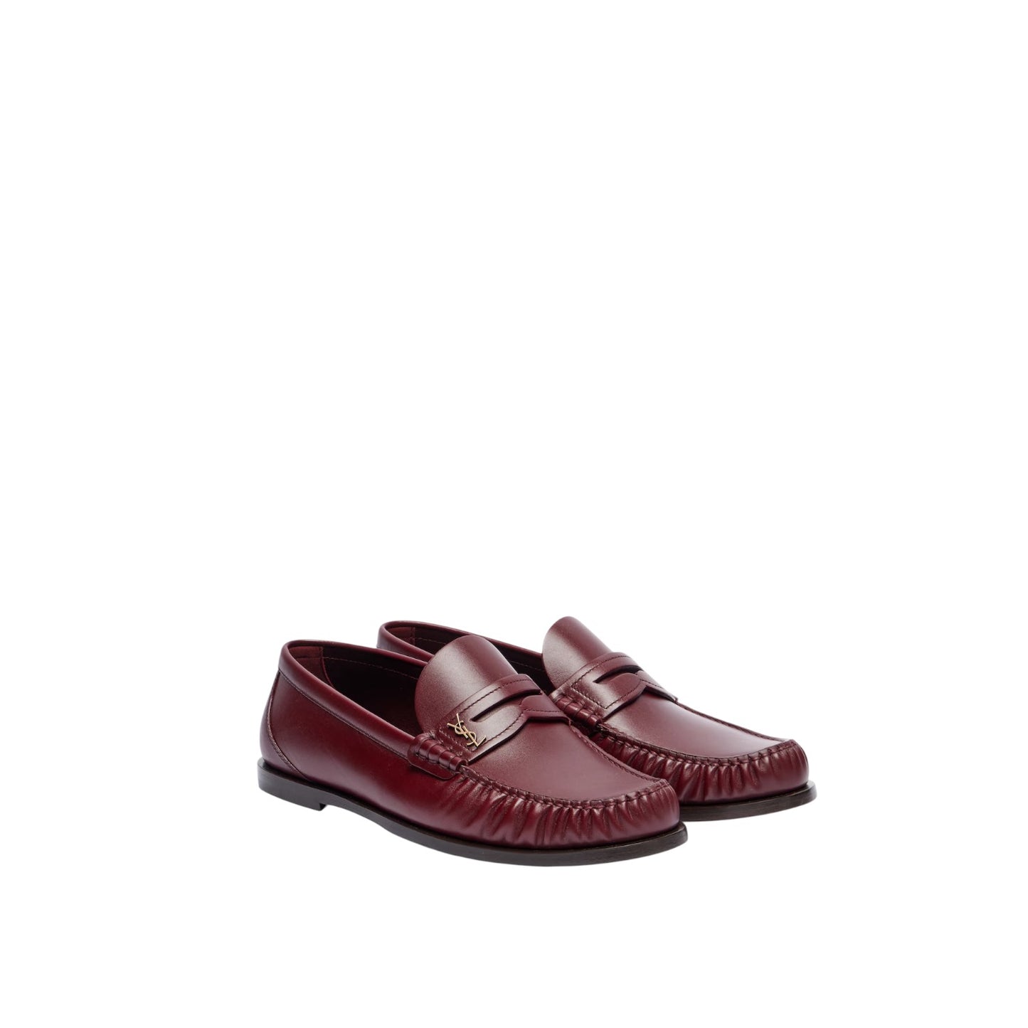 Saint Laurent Mocassini in pelle bordeaux