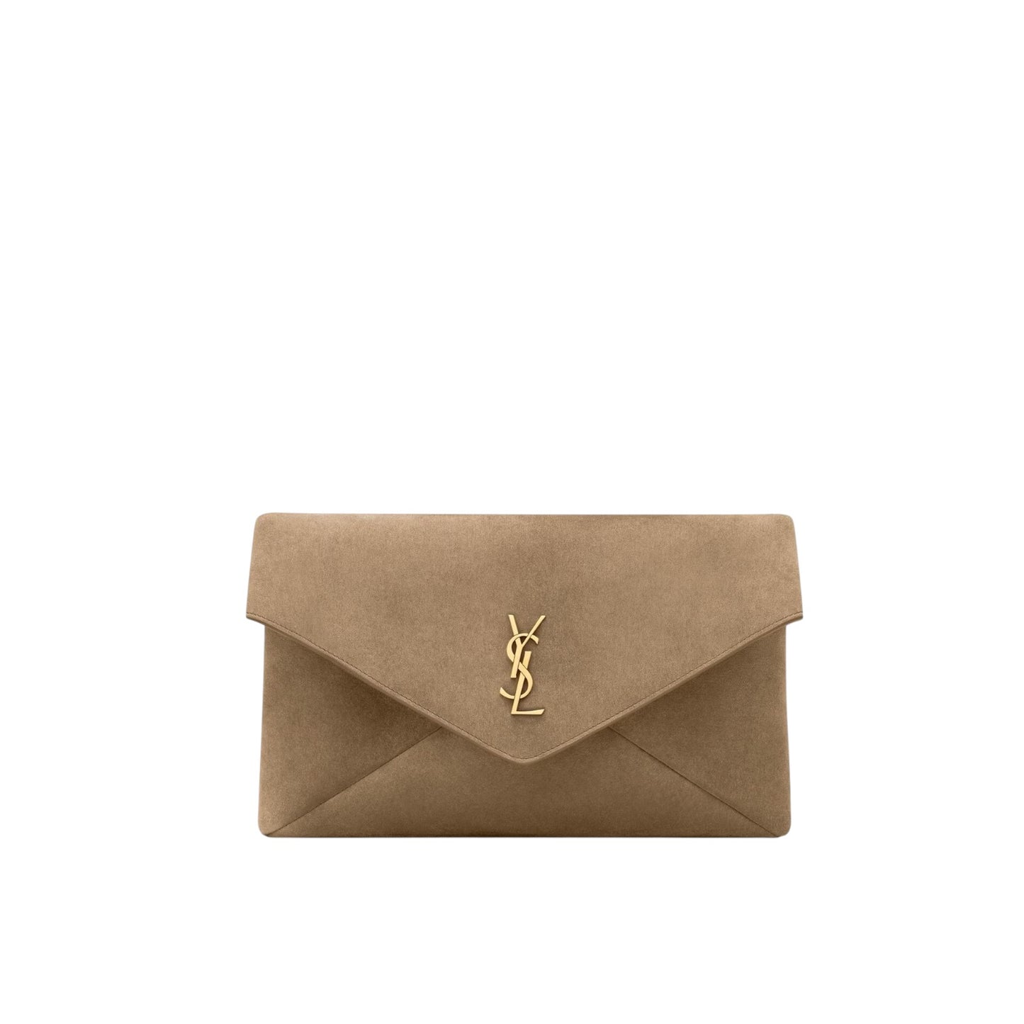Saint Laurent Envelope Cassandre Pouch in suede