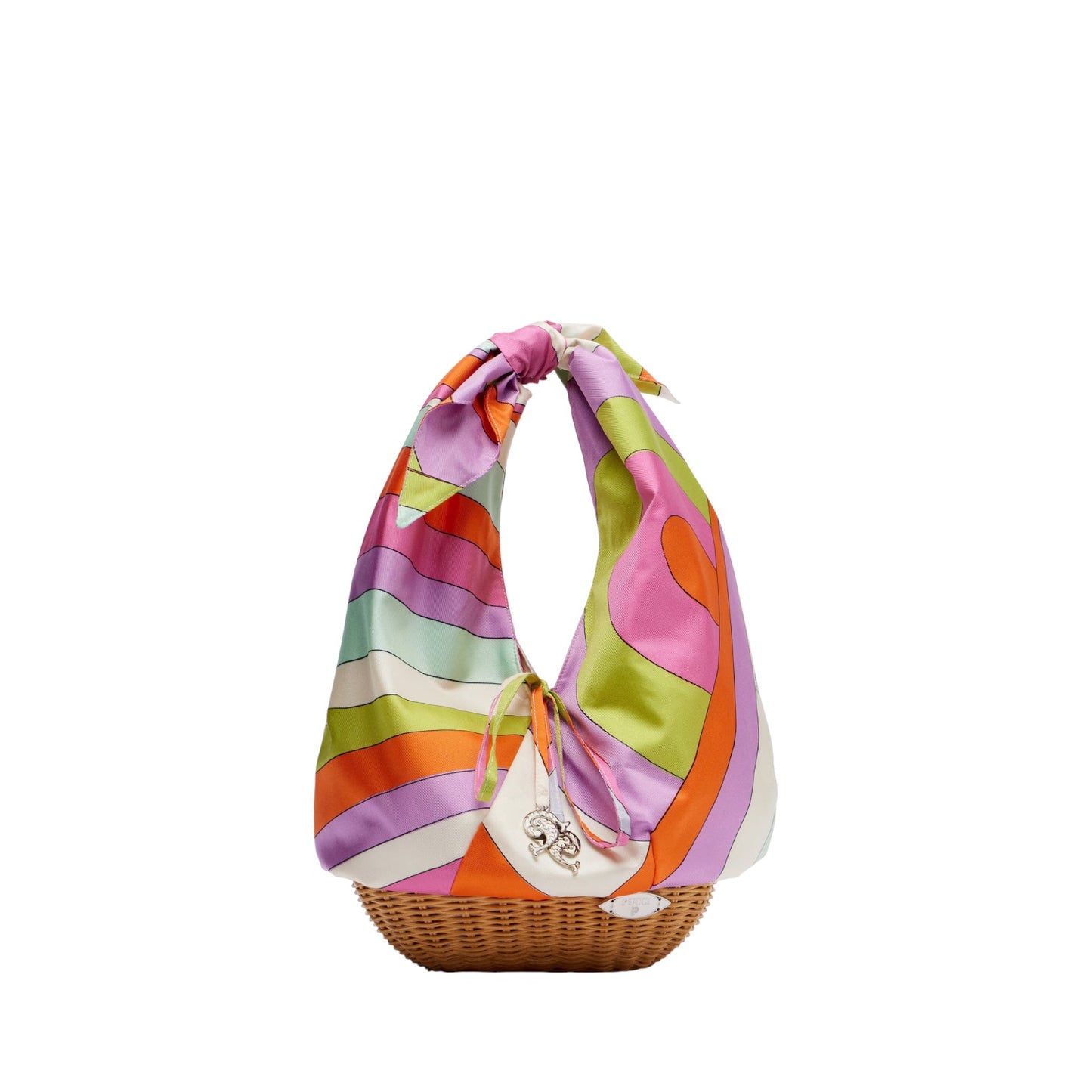 Pucci Borsa Bucket in vimini e tessuto