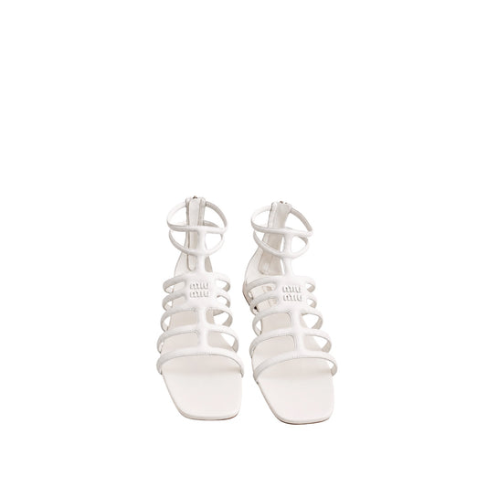 Miu Miu sandali gladiatore in pelle con logo
