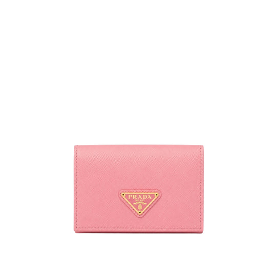 Prada portacarte in pelle rosa cipria