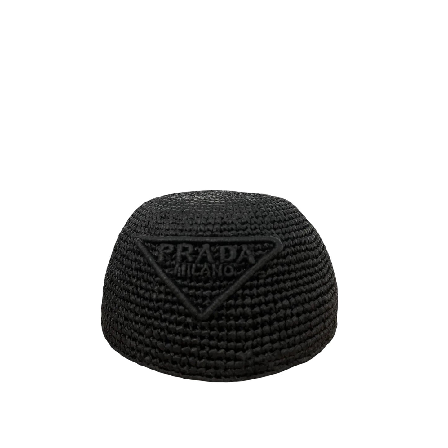 Prada cappello in rafia nero