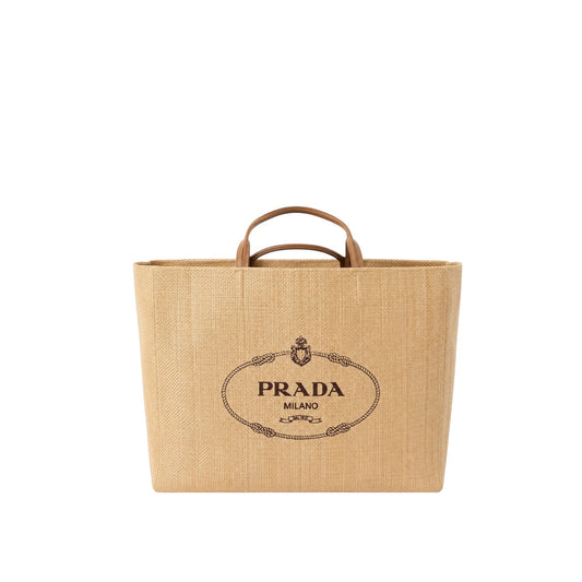 Prada Large Tote in rafia