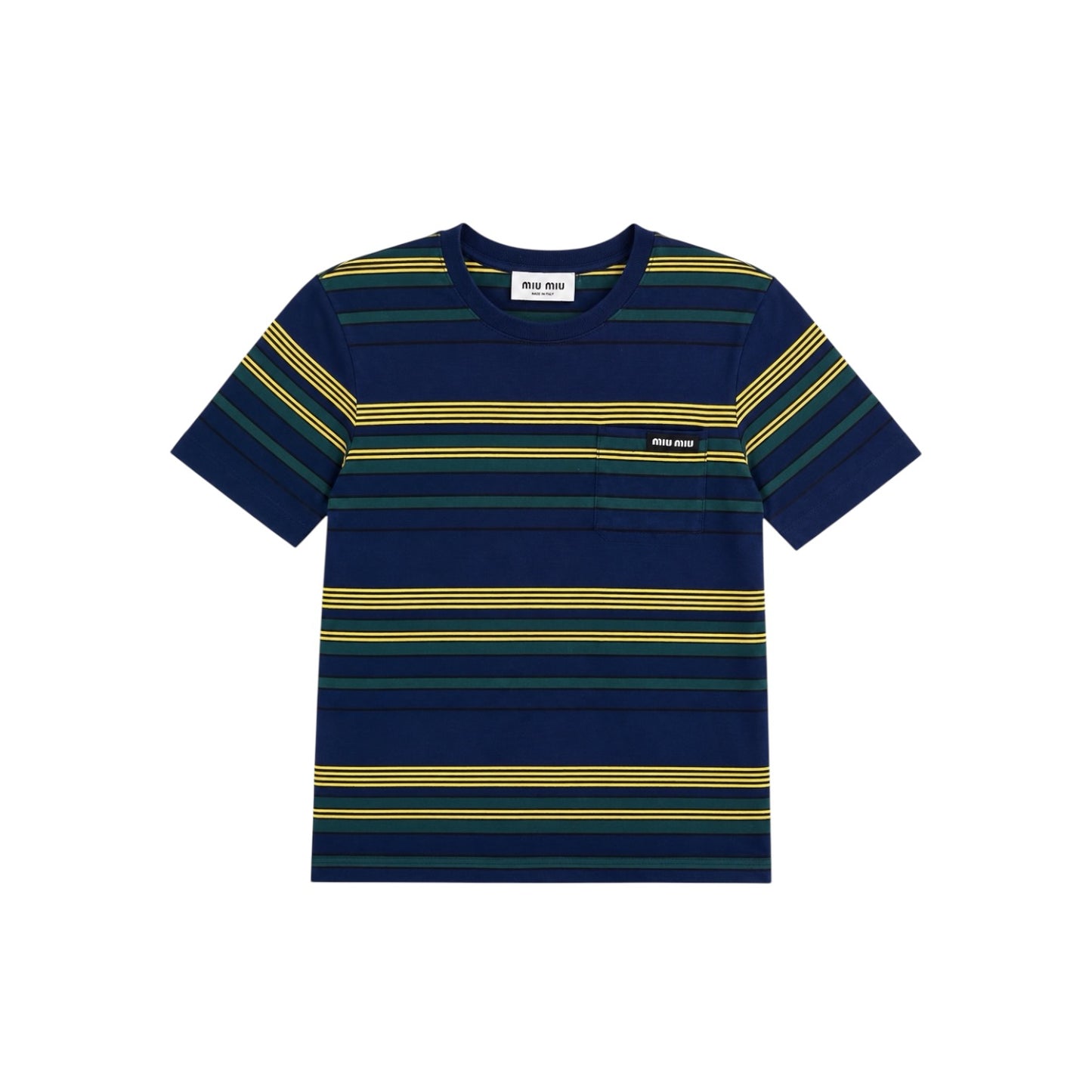 Miu Miu T-shirt blu navy a righe