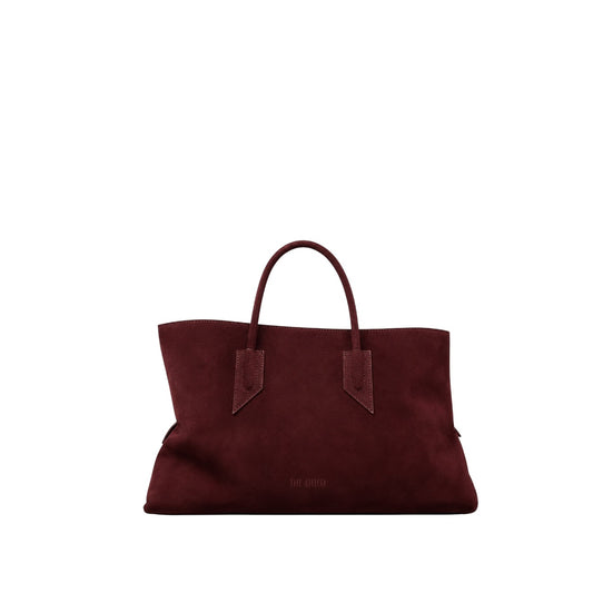 The Attico La Passeggiata in pelle scamosciata burgundy