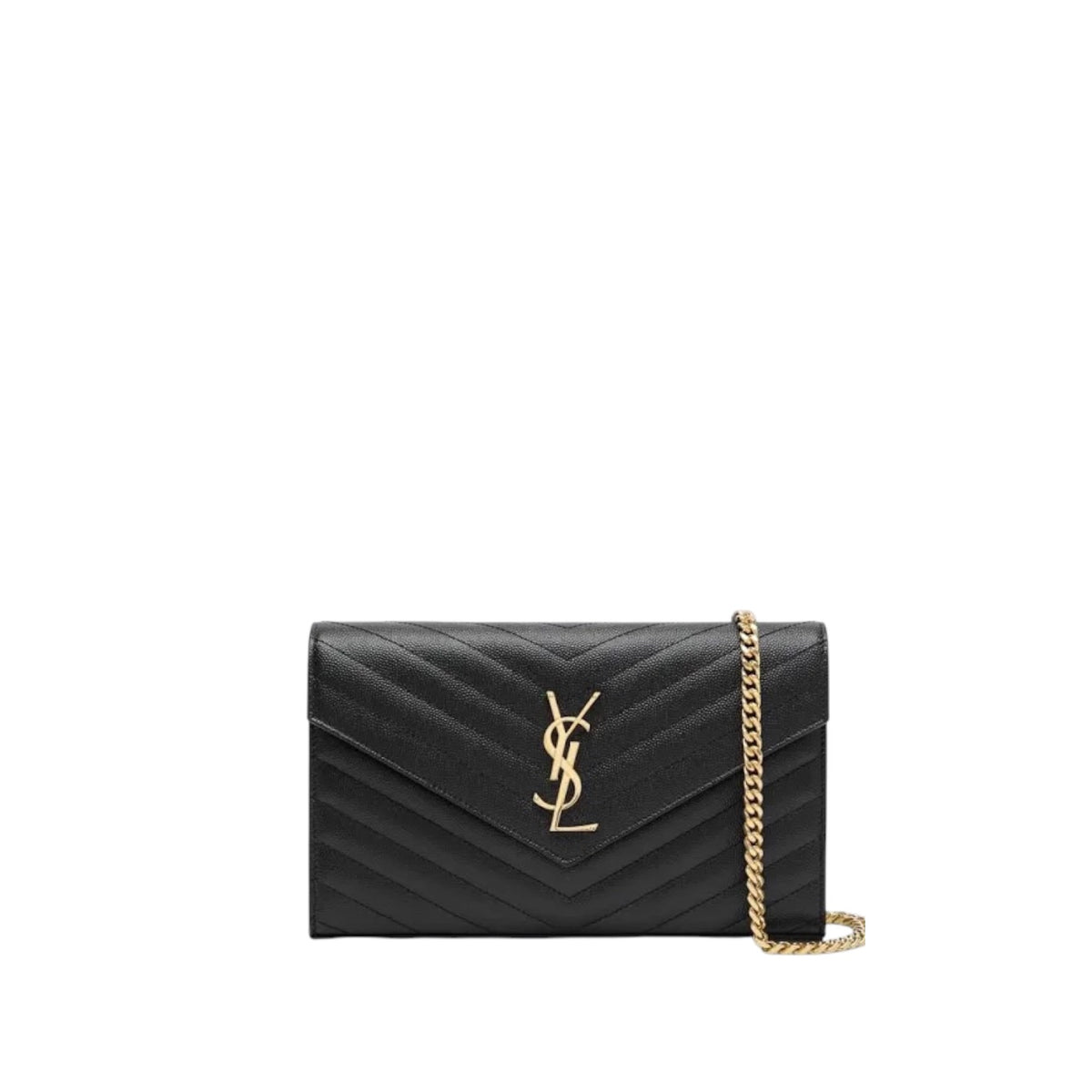 Saint Laurent Cassandre black clutch bag