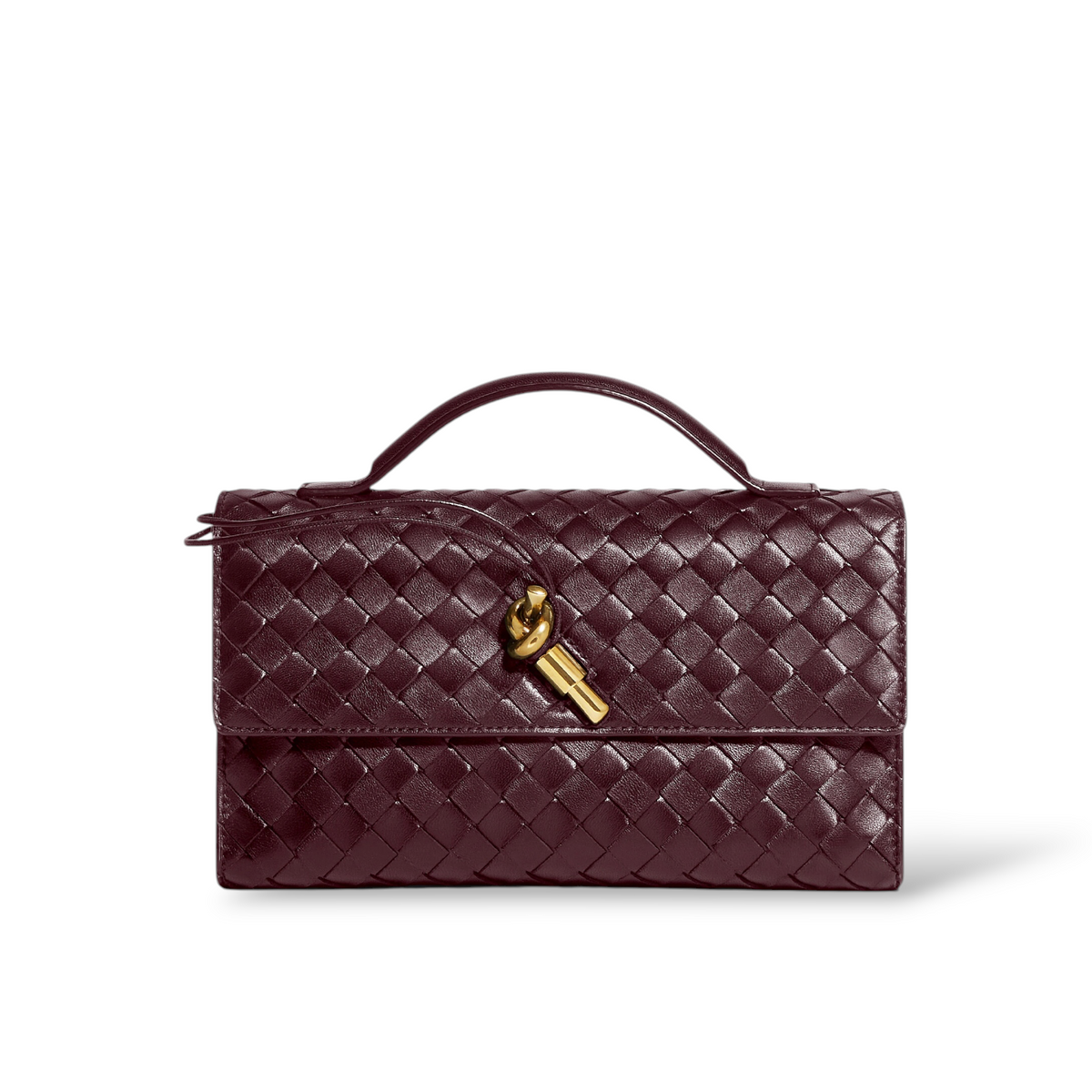 Bottega Veneta Andiamo Clutch 25 - Dark Barolo