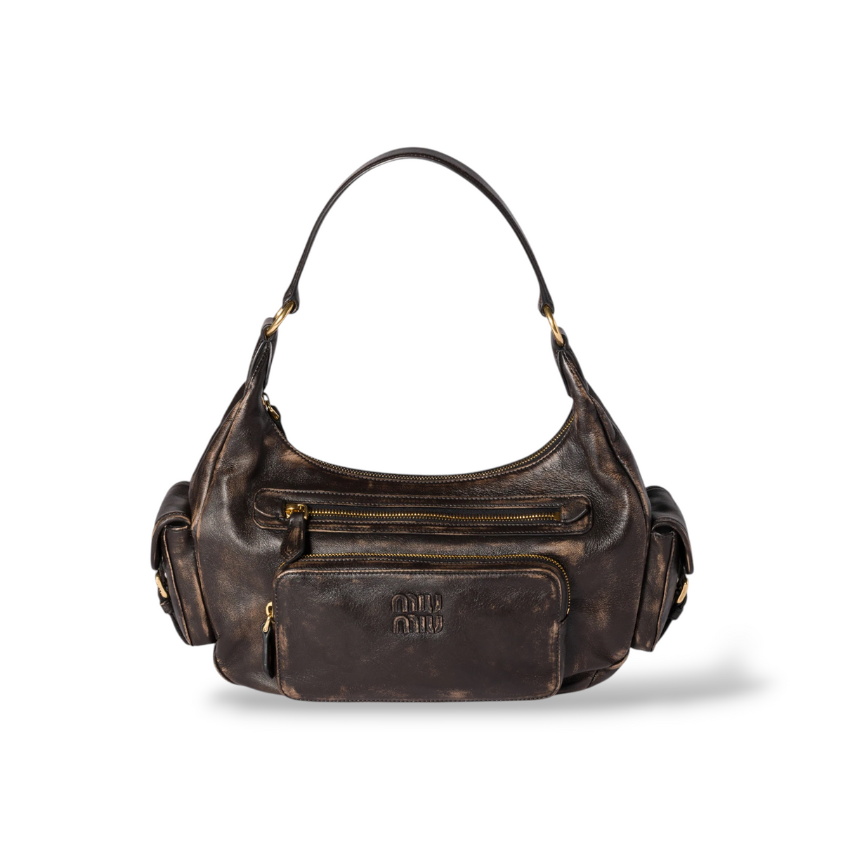 Miu Miu Cargo Bag in nappa - Marrone