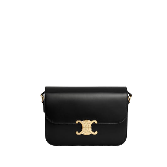 Celine Triomphe Classique Black in shiny calfskin