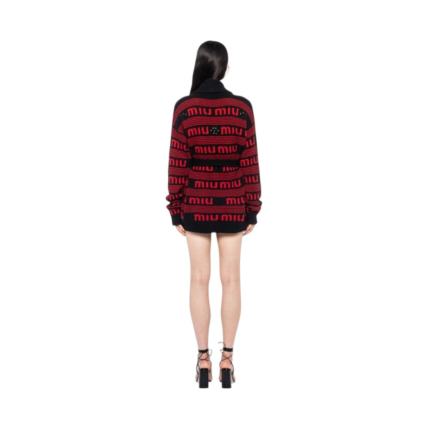 Miu Miu cardigan con Logo Jacquard