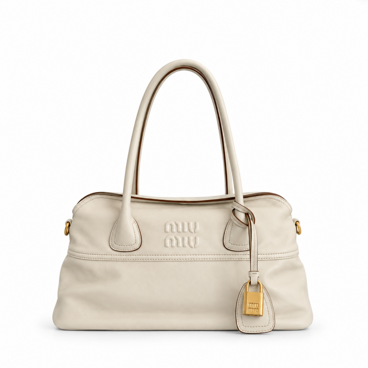 Miu Miu borsa vivant bianca in pelle