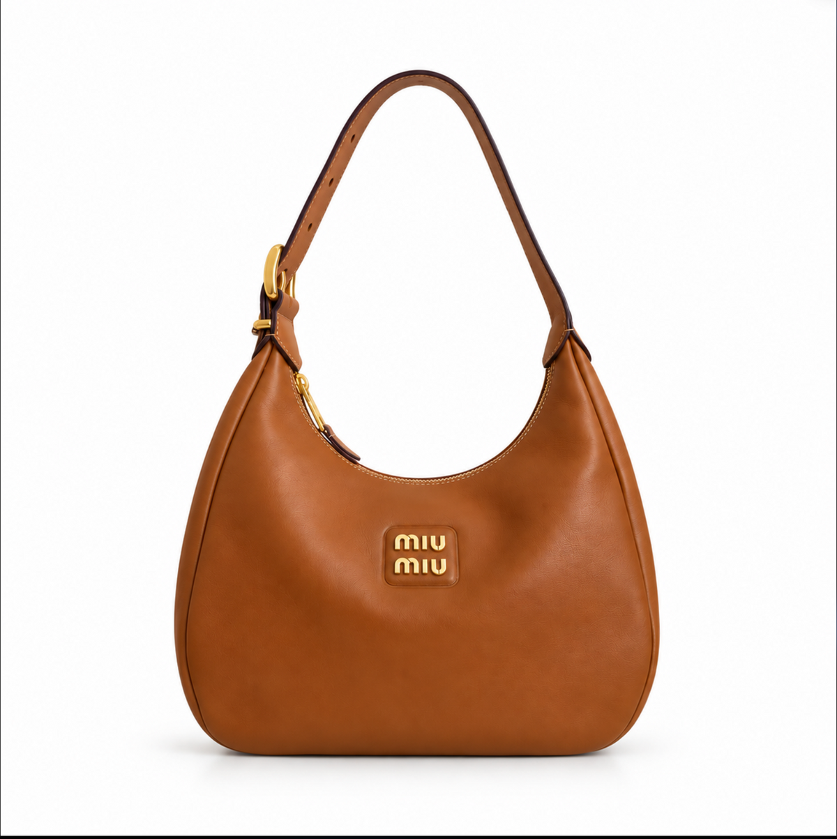 Miu Miu borsa Hobo pelle marrone