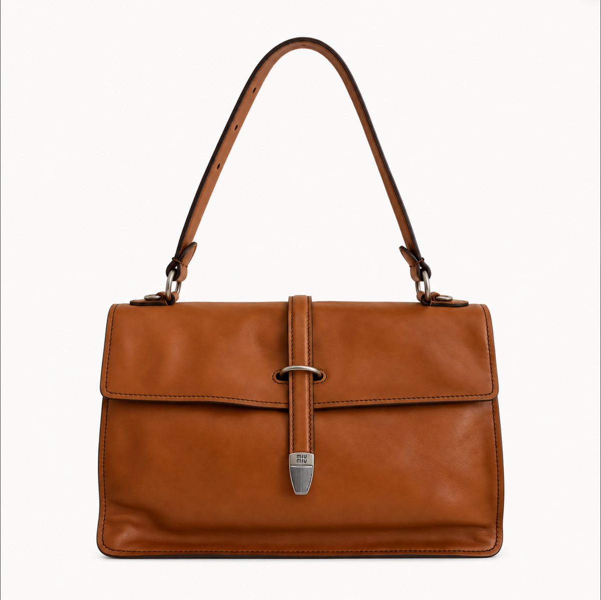 Miu Miu borsa a spalla in pelle cuoio