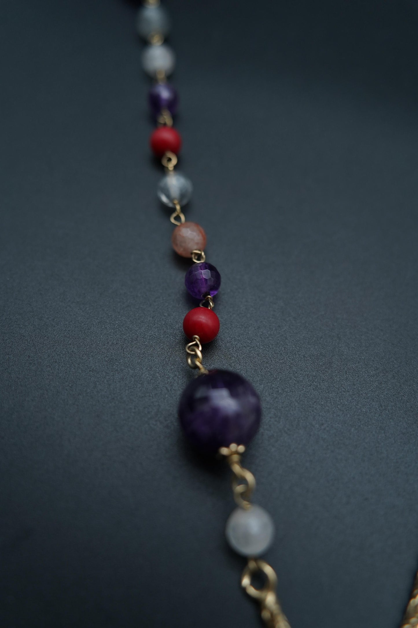 Fendi Necklace with Pearls and Gold Chain 