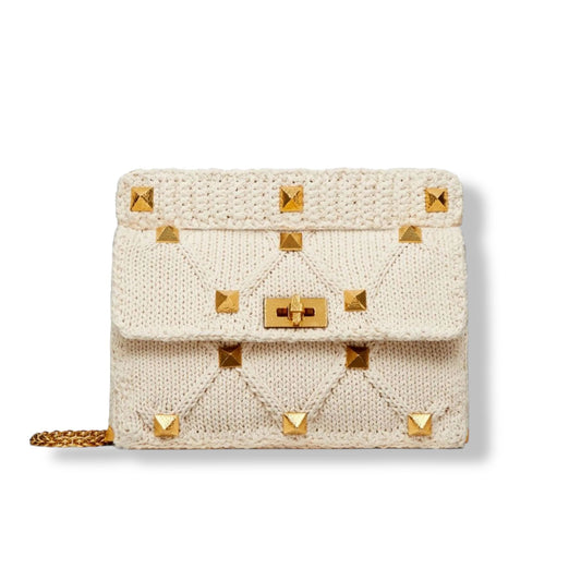 Valentino Roman Stud Crochet Bag