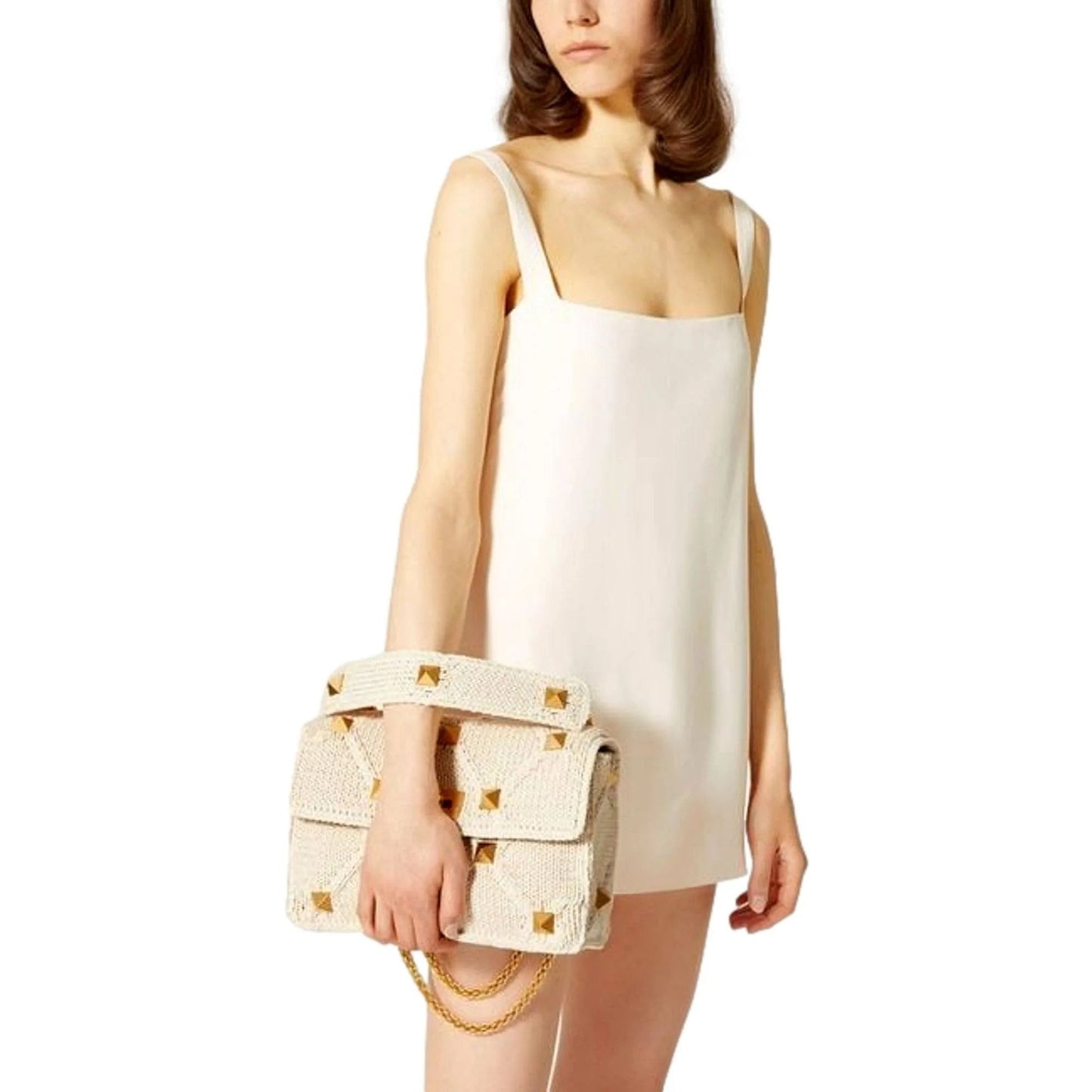 Valentino Roman Stud Crochet Bag