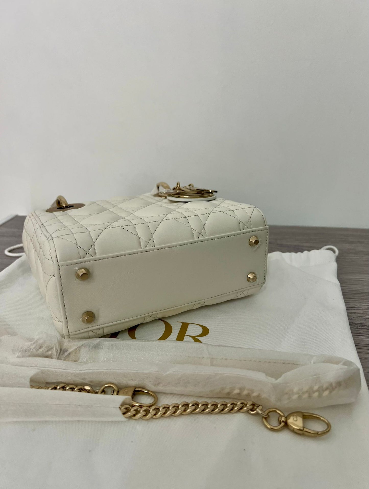 Dior Borsa Mini Lady Dior Bianca