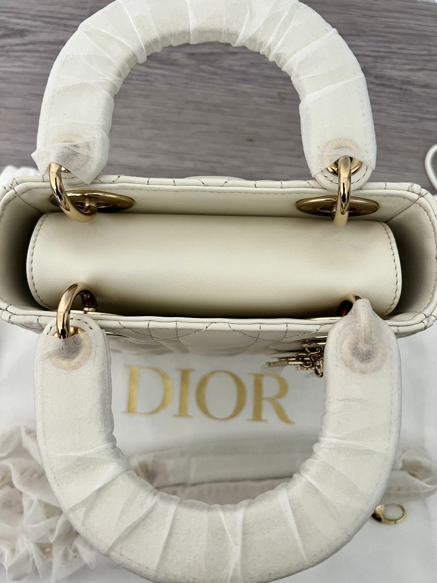 Dior Borsa Mini Lady Dior Bianca