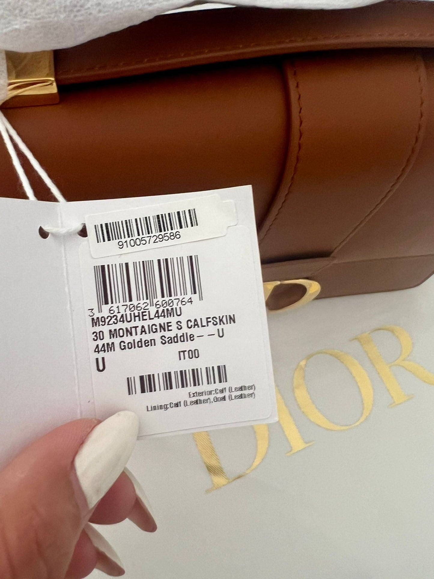 Dior Borsa Piccola 30 Montaigne Gold Saddle