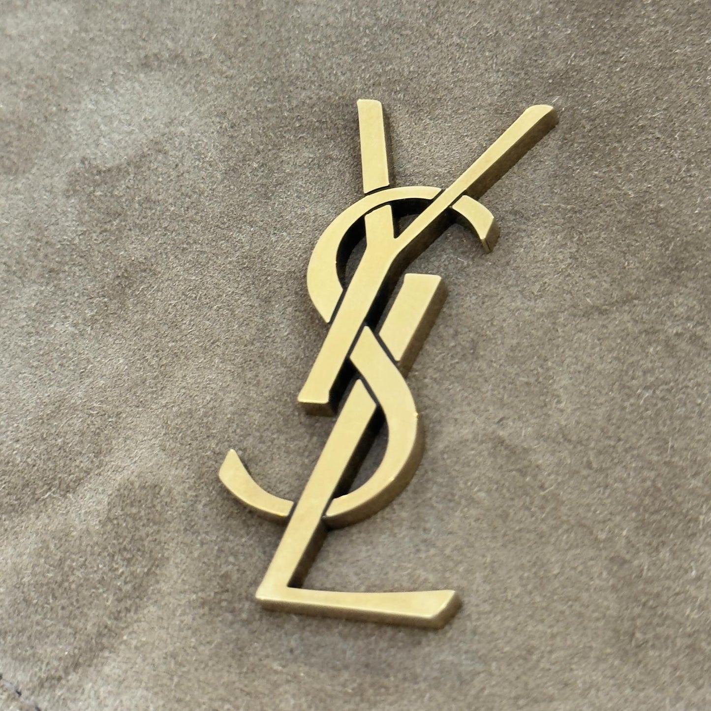 Saint Laurent Envelope Cassandre Pouch in suede
