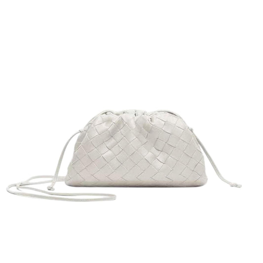 Bottega Veneta Mini Pouch Intrecciata Bianca