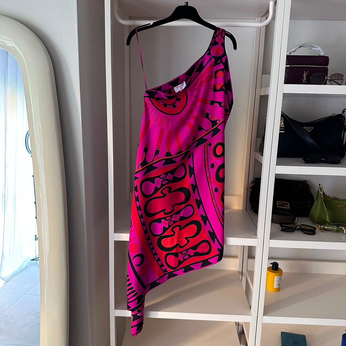 Pucci abito monospalla rosa