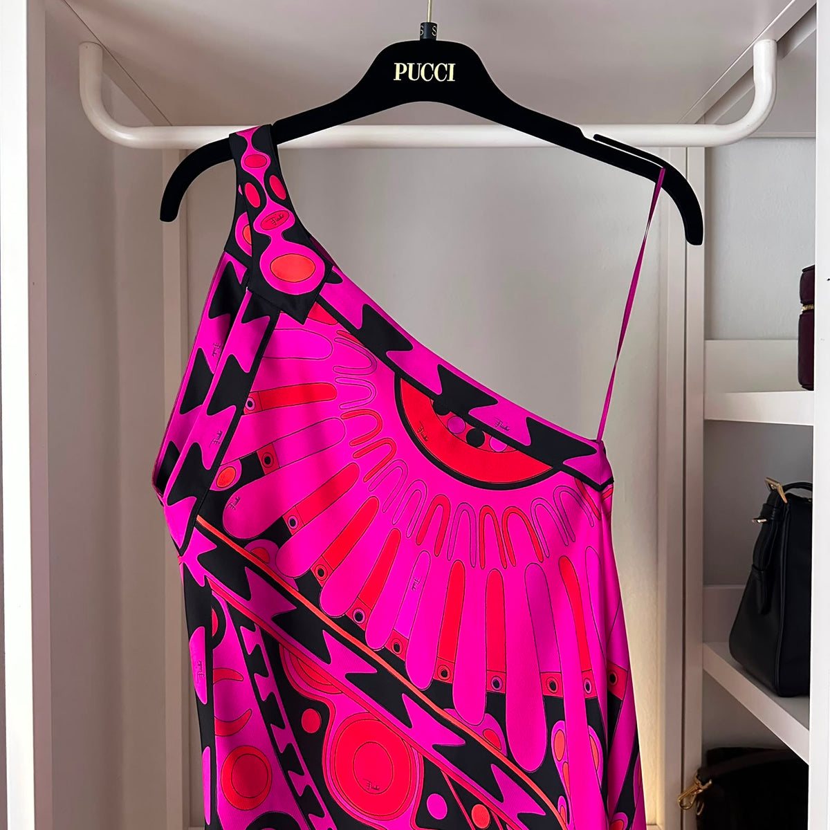Pucci abito monospalla rosa