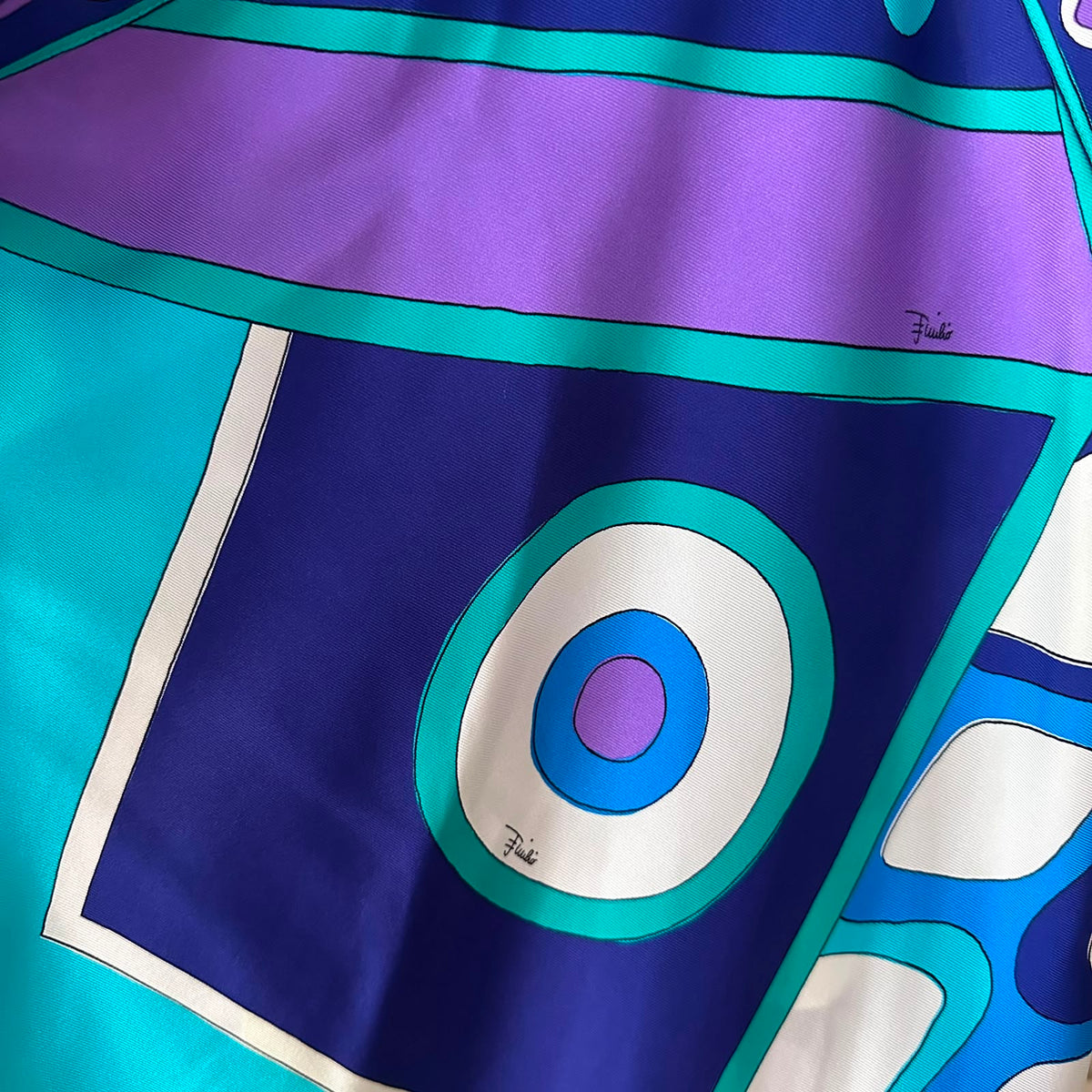 Pucci abito monospalla blu