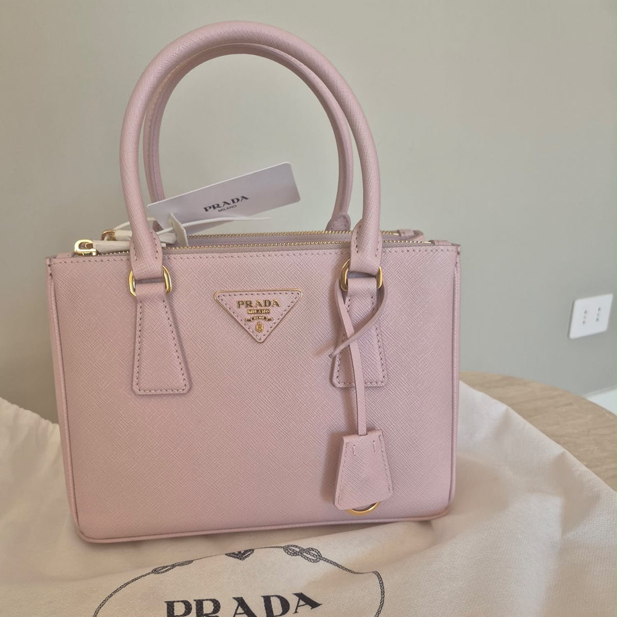 Prada Galleria in pelle saffiano - rosa cipria