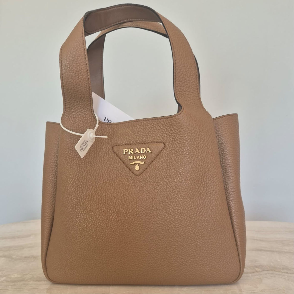 Prada borsa Liaison small marrone