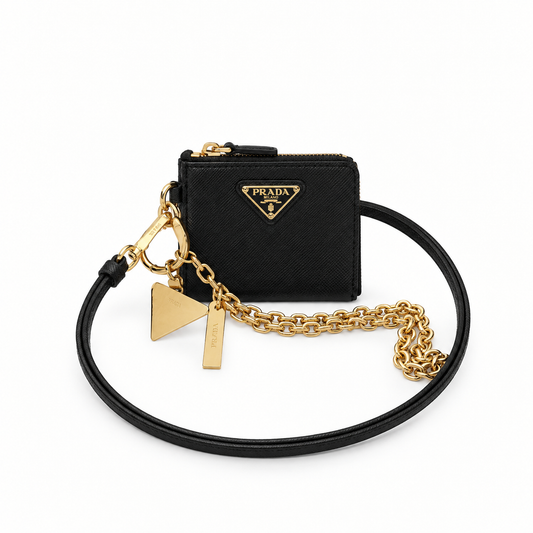 Prada portacarte in pelle Saffiano - nero
