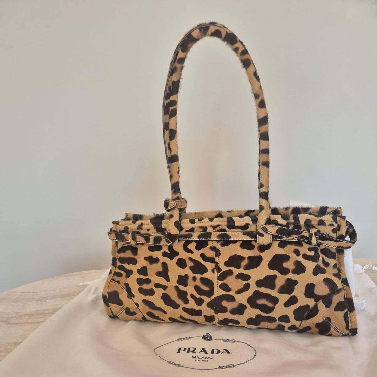 Prada Bonnie media in pelle stampata