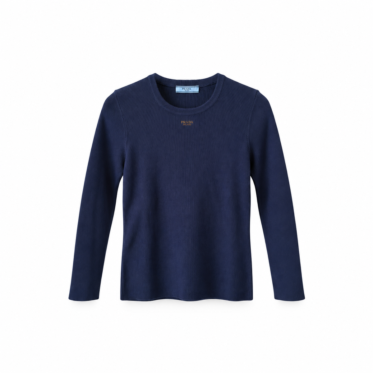 Prada Pullover in maglia a coste Blu Navy