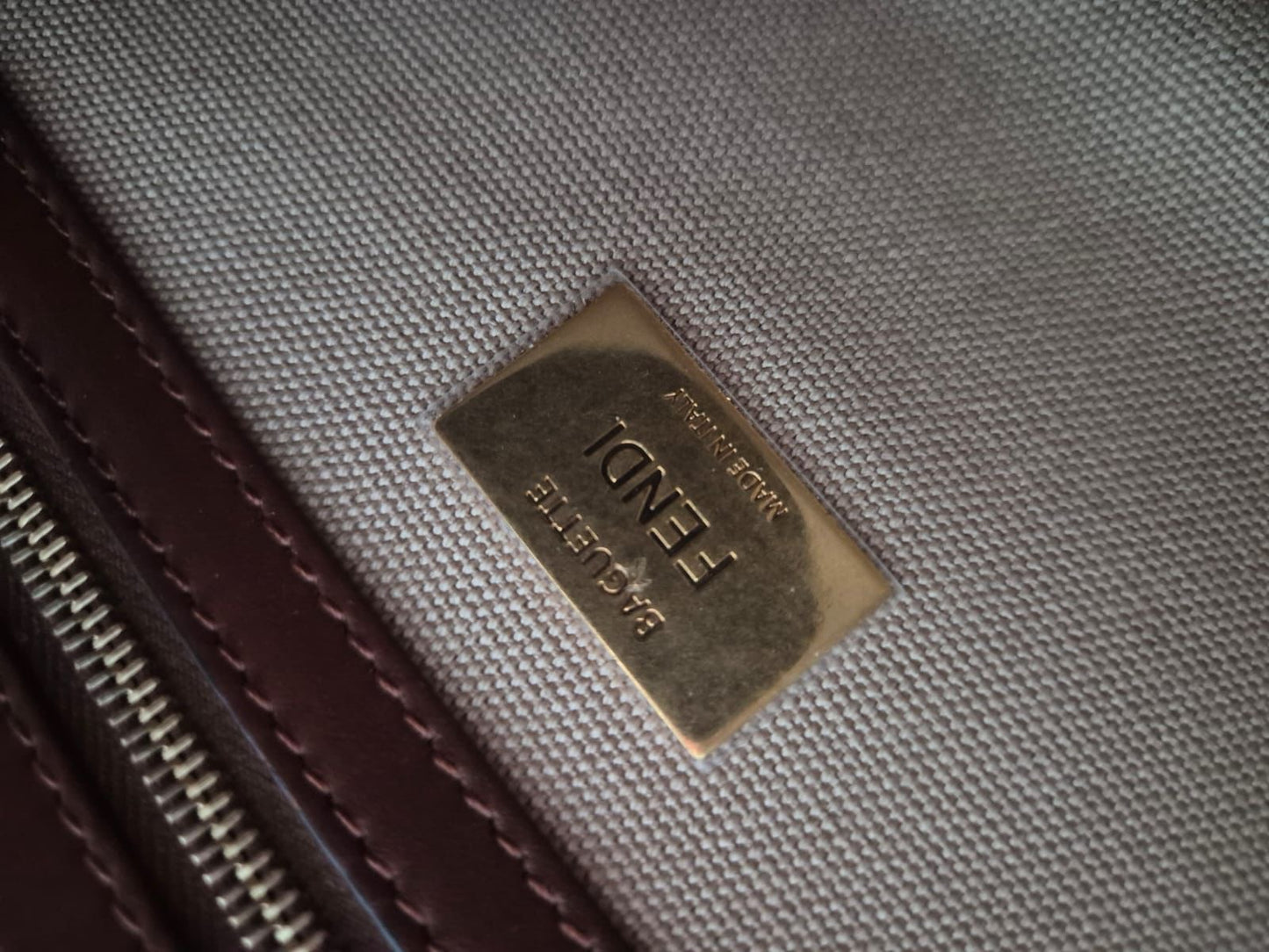 Fendi baguette in pelle marrone