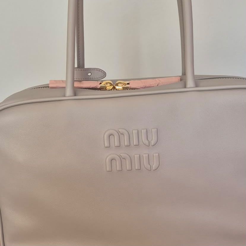 Miu Miu Beau in pelle - Tortora