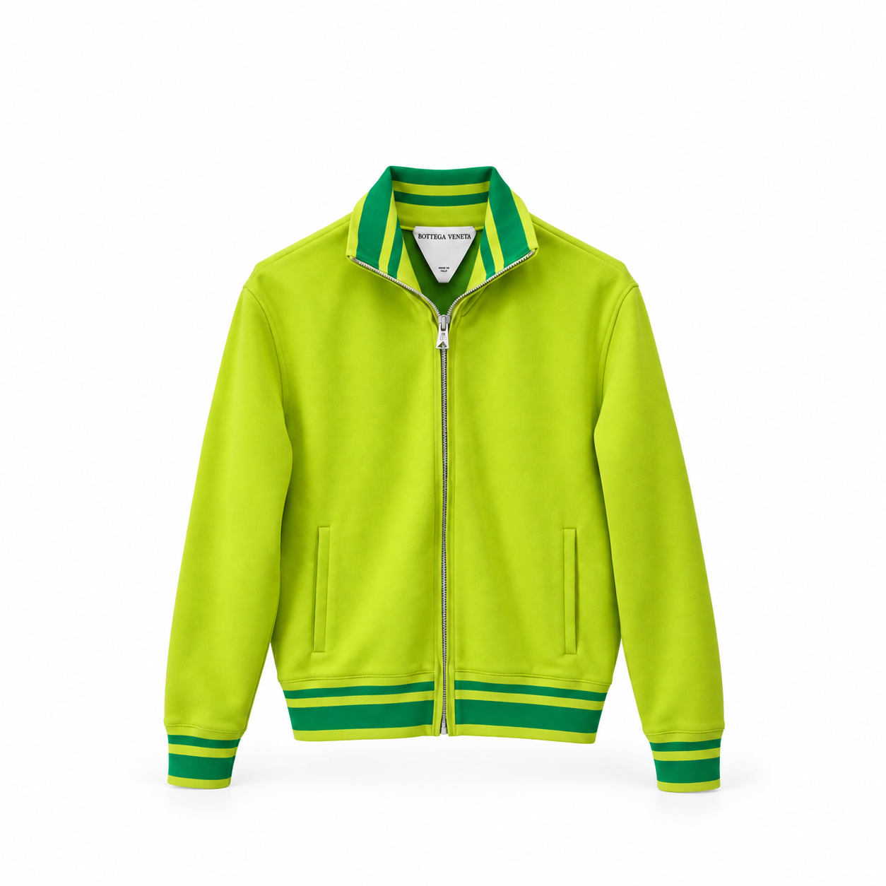 Bottega Veneta Giacca in maglia verde lime