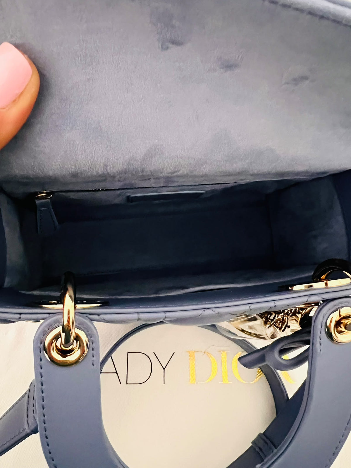 Dior Lady Dior Small Blue