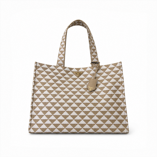Prada Tote Symbole Large Beige e Bianca